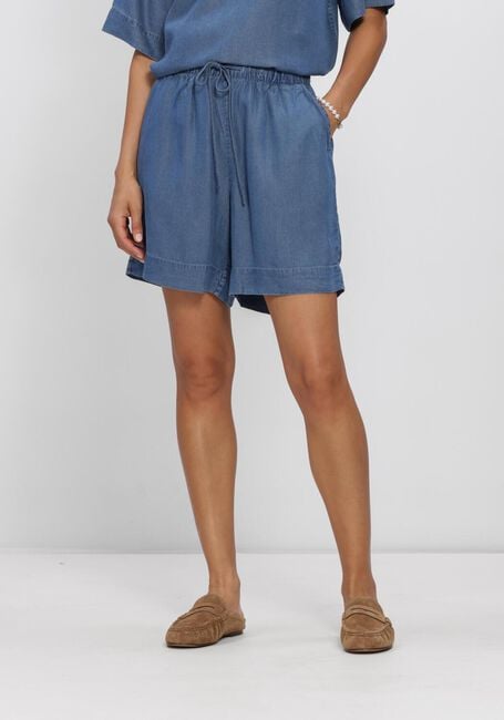 Blaue SELECTED WOMEN Kurze Hose SLFJANNA MW ELASTIC STRING SHORTS - large