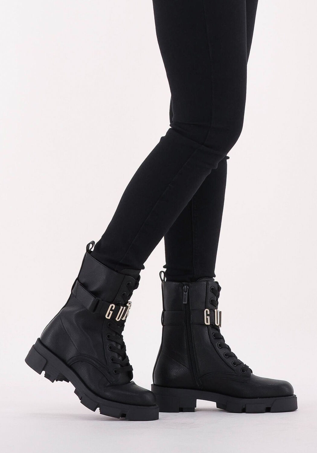 Schwarze GUESS Schn&uuml;rboots MADOX - large