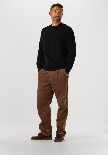 Schwarze SELECTED MEN Pullover SLHDERECK LS KNIT RELAXER RIB MOCK NECK - large