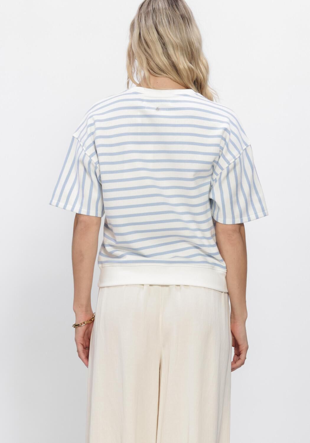 Wei&szlig;e NUKUS Pullover LOTTE PULLOVER STRIPE - large