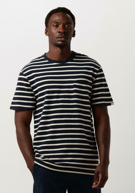Blaue ANERKJENDT T-shirt AKKIKKI S/S STRIPE TEE - GOTS - large