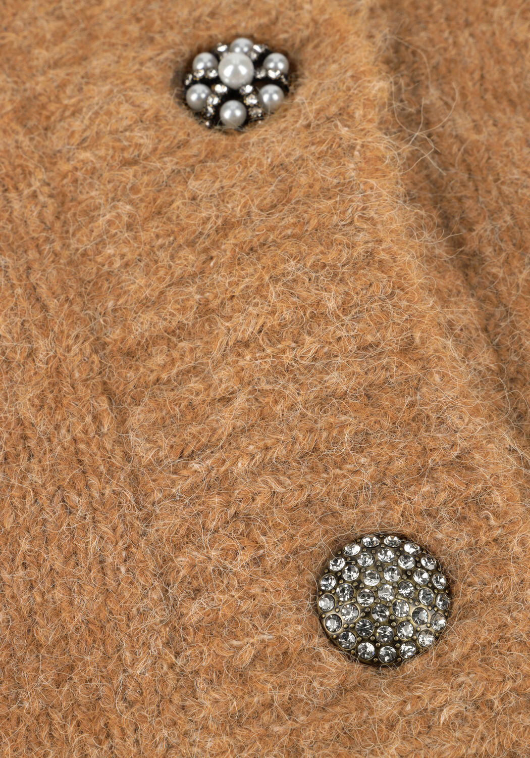 Braune SUMMUM Strickjacke FANCY BUTONS CARDIGAN COZY - large