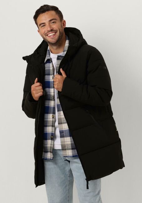 Schwarze WOODBIRD Wattierte Jack WBJOSEPH TECH LONG JACKET - large