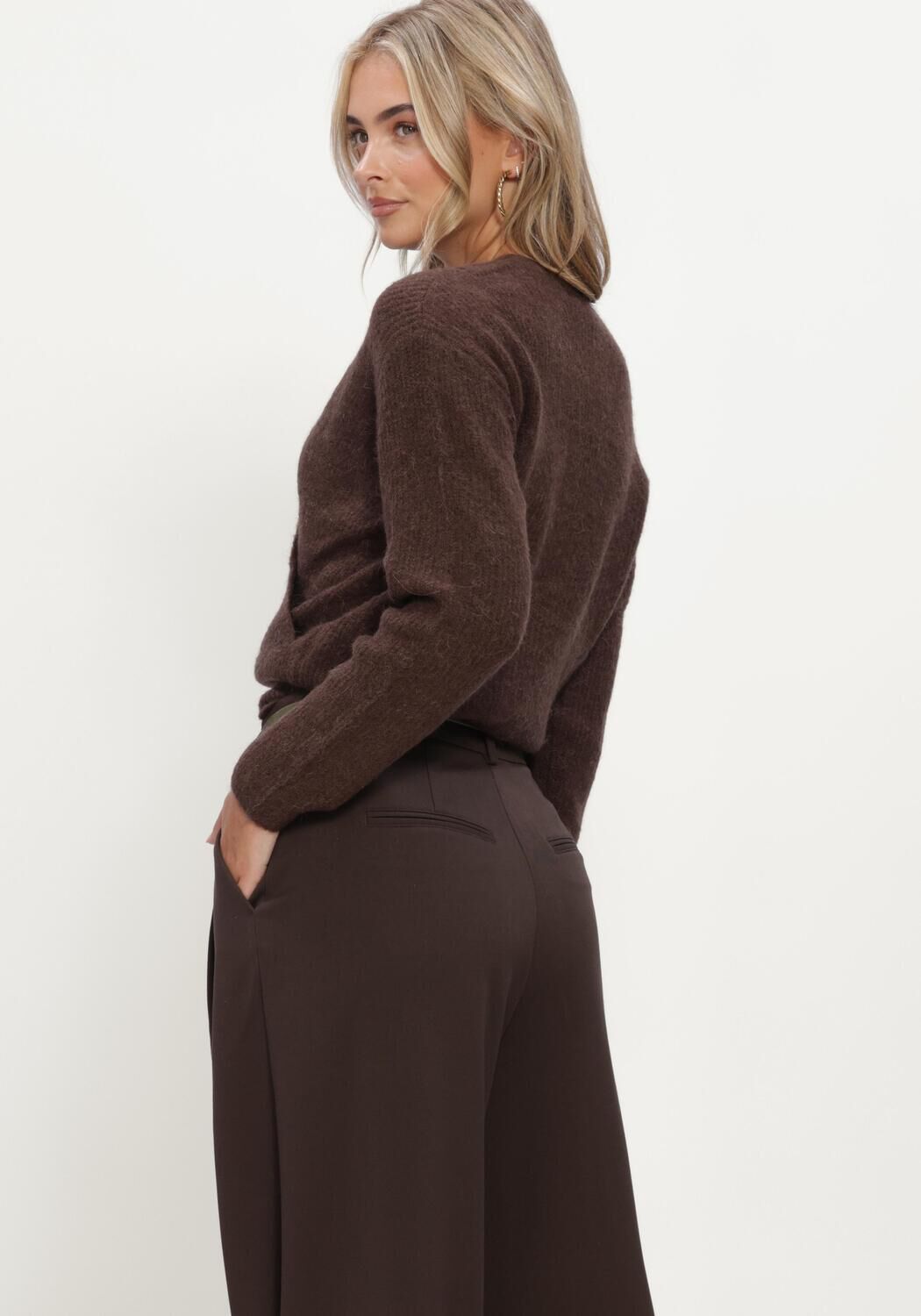 Braune MSCH COPENHAGEN Pullover MSCHBONDIE HOPE V PULLOVER - large