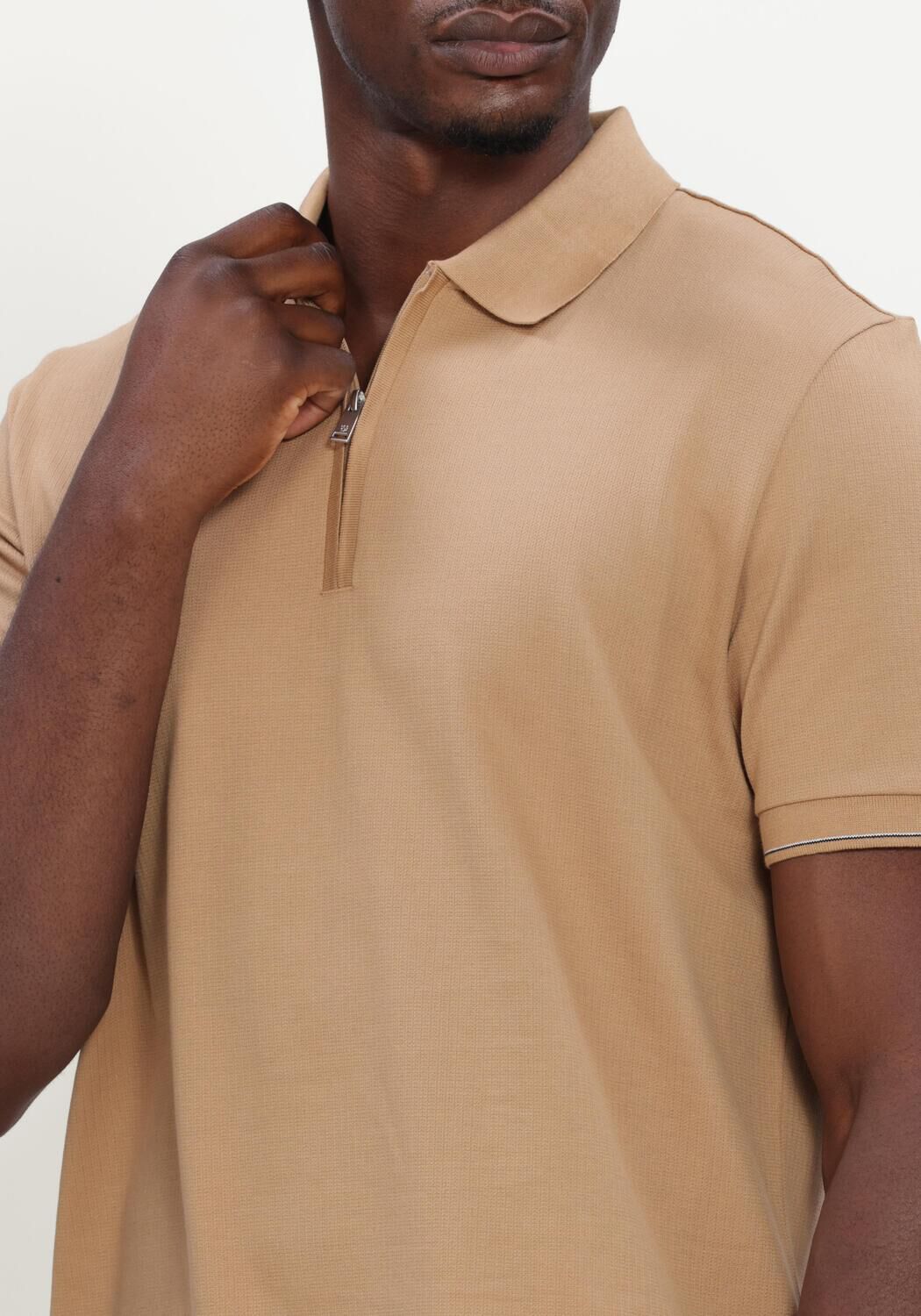 Camelfarbene BOSS BLACK Polo-Shirt C-PEI 90 - large
