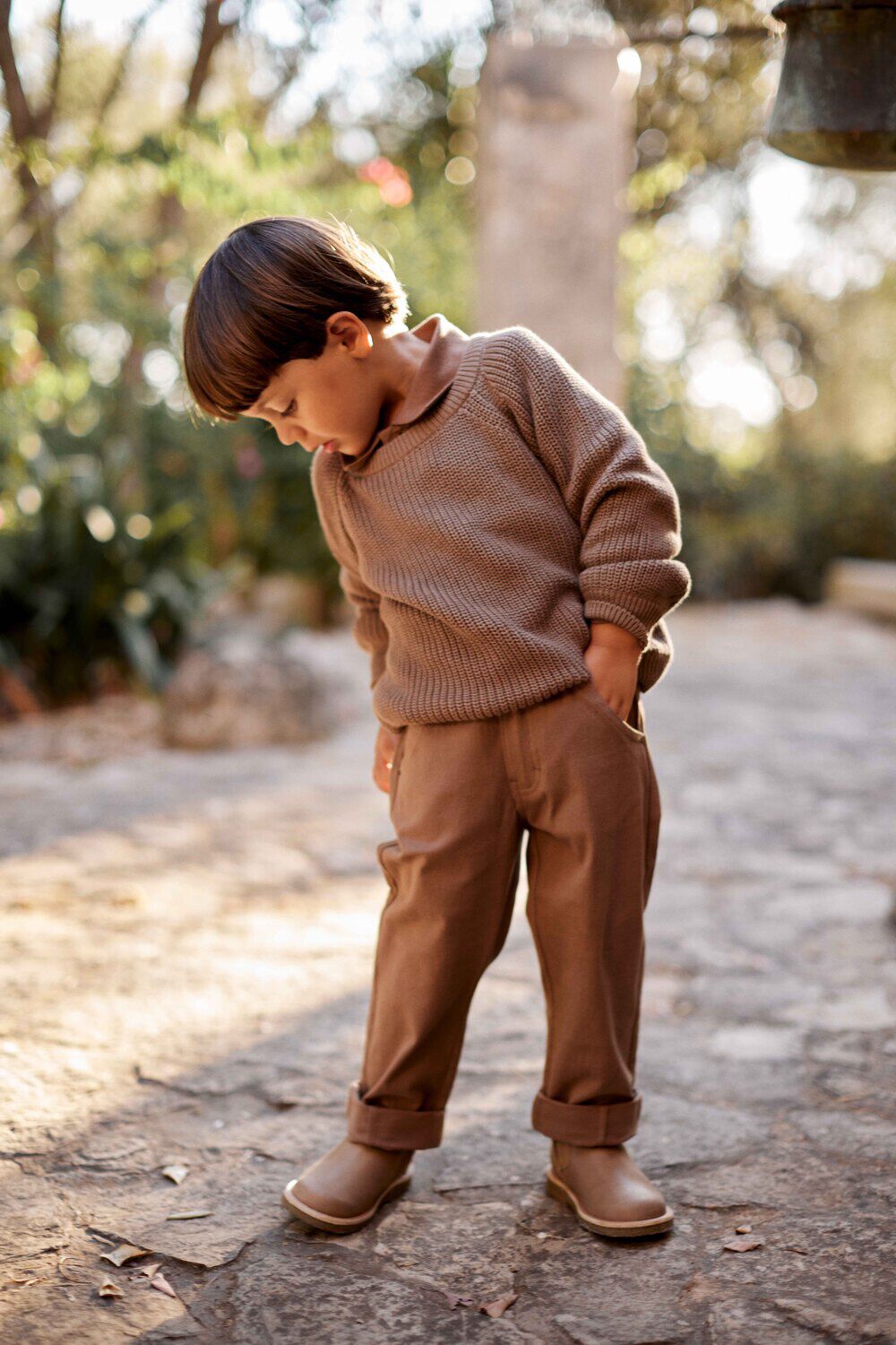 Camelfarbene BAJE STUDIO Kurze Hose BERCHER - large