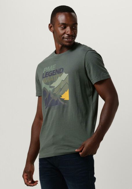Grüne PME LEGEND T-shirt SHORT SLEEVE R-NECK SINGLE JERSEY - large