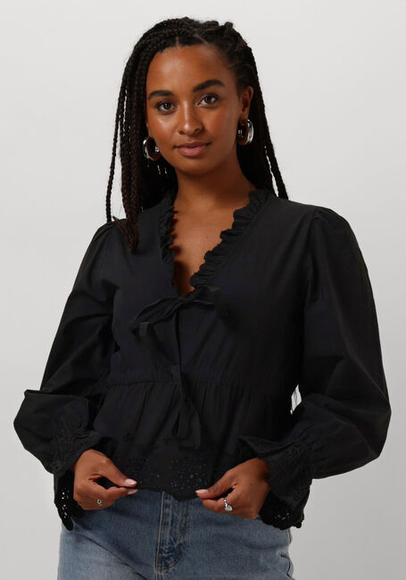 Schwarze NEO NOIR Blusen MATSI EMBROIDERY BLOUSE - large