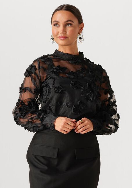 Schwarze AAIKO Blusen LUCIA FLOWER PES 502 - large