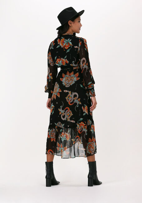 Schwarze ALIX THE LABEL Midikleid LADIES WOVEN FANCY CHIFFON MAXI DRESS - large