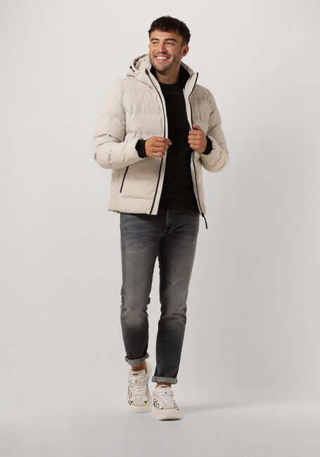 Beige CAST IRON Wattierte Jack HOODED JACKET DEWSTER SPEEDGUARD - large