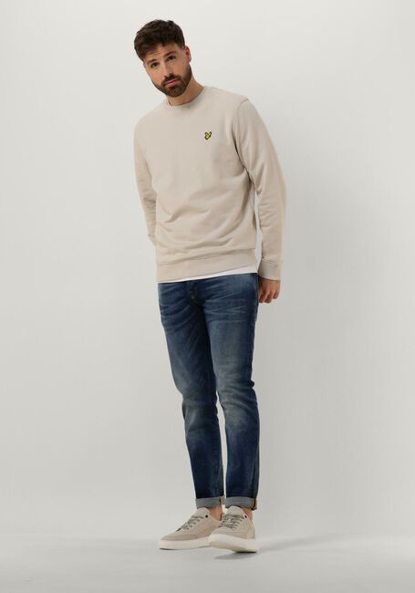 Beige LYLE & SCOTT Pullover CREW NECK SWEATSHIRT - large