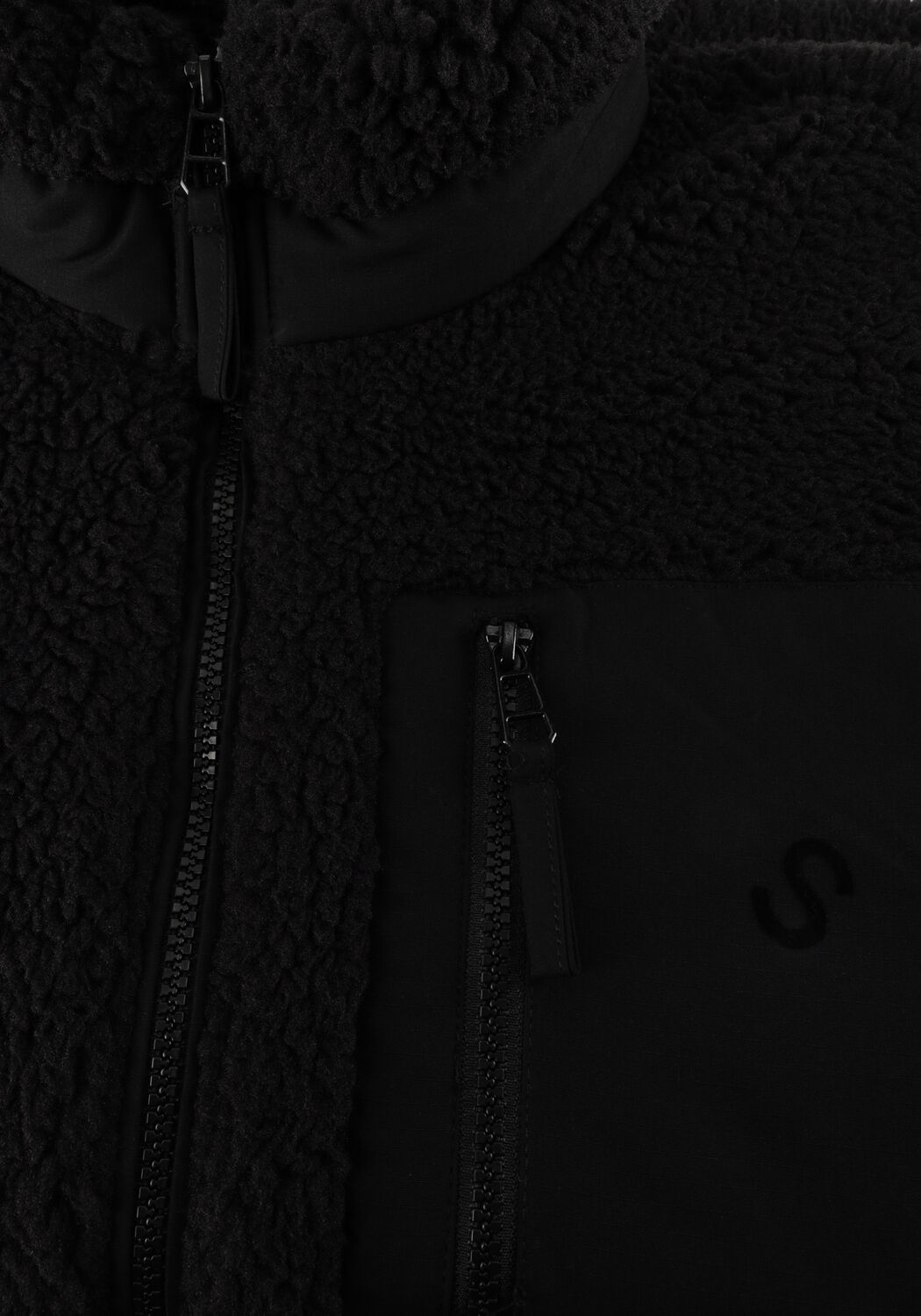 Schwarze STR&Oslash;M Clothing Teddy-Jacke Sherpa - large