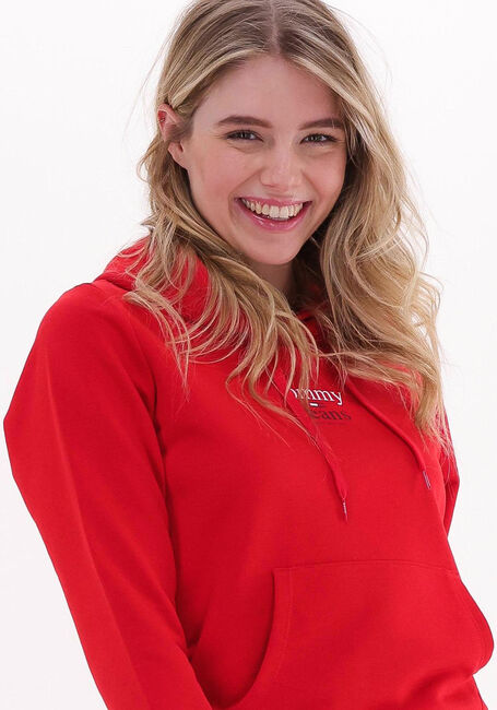 Rote TOMMY JEANS Sweatshirt TJW REG ESSENTIAL LOGO 2 HOODIE - large