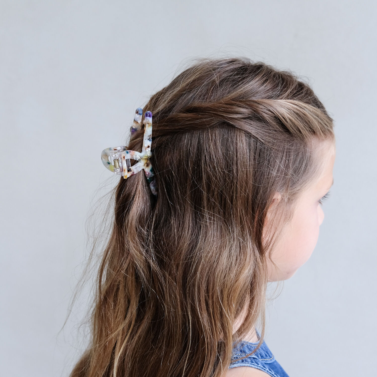 Mehrfarbige/Bunte Mimi & Lula Haarschmuck SPECKLED RAINBOW CLAW CLIP - large