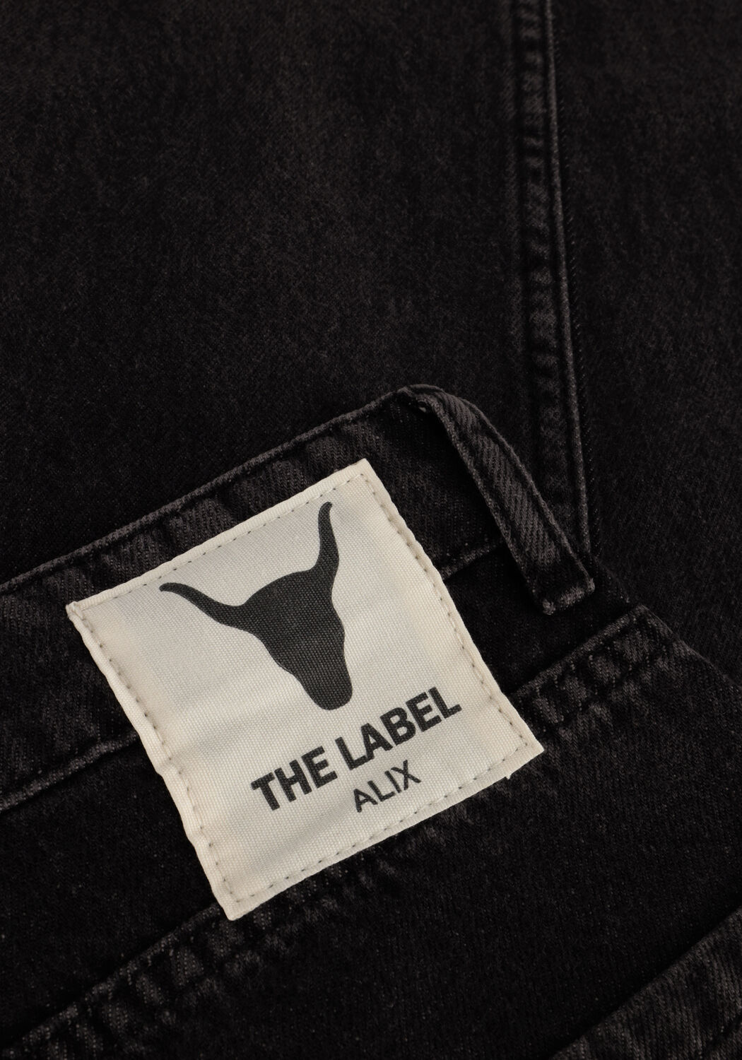 Dunkelgrau ALIX THE LABEL Weite Hose BAGGIE DENIM PANTS - large