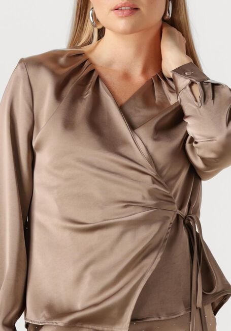 Taupe NEO NOIR Blusen CAPRINA HEAVY SATEEN BLOUSE - large