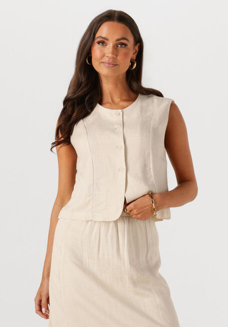 Beige OBJECT Gilet OBJAYA S/L RE VEST 138 - large