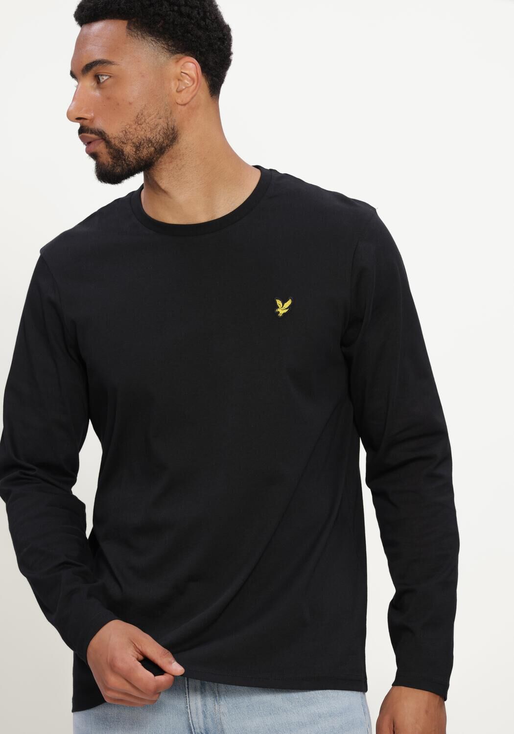 Schwarze LYLE & SCOTT T-shirt PLAIN L/S T-SHIRT - large