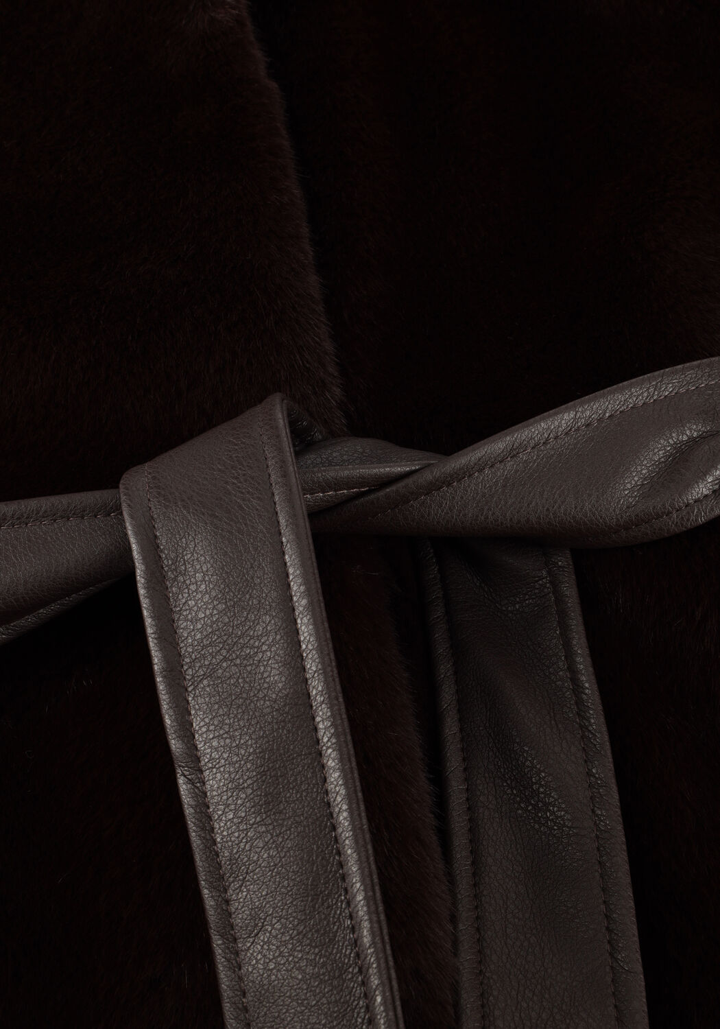 Braune VANESSA BRUNO Fake-Fur-Jack FABU BLOUSON ML - large