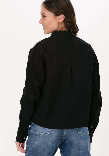 Schwarze TOMMY JEANS Blusen TJW CROPPED UTILITY SHIRT - large