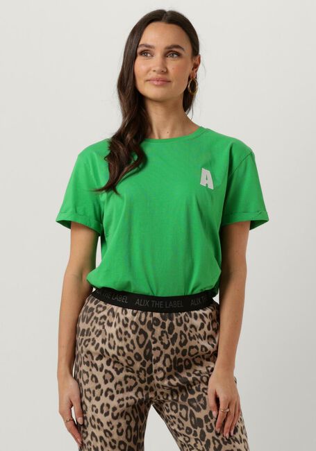 Gr&uuml;ne ALIX THE LABEL T-shirt LADIES KNITTED EMBROIDERED A T-SHIRT - large