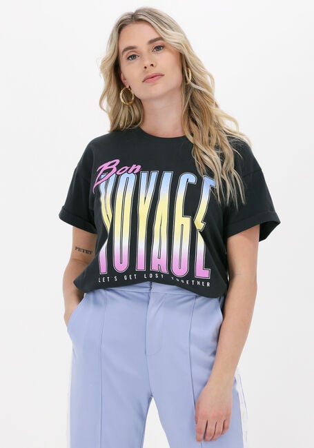 Schwarze COLOURFUL REBEL T-shirt BON VOYAGE BOXY TEE - large