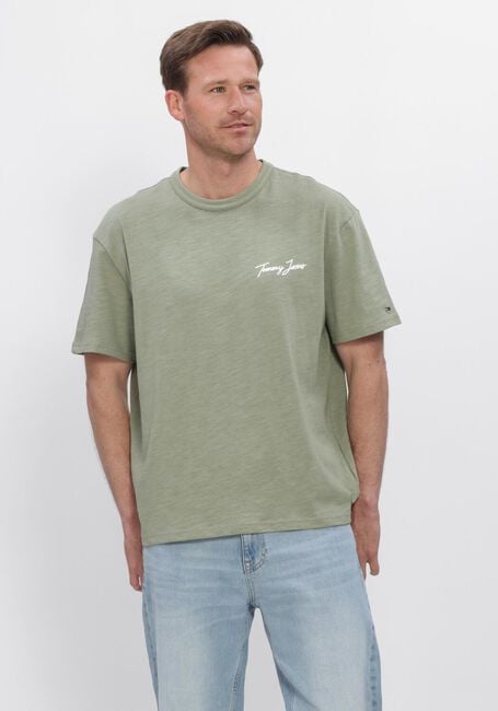 Gr&uuml;ne TOMMY JEANS T-shirt TJM RLX NOVELTY SS TEE - large
