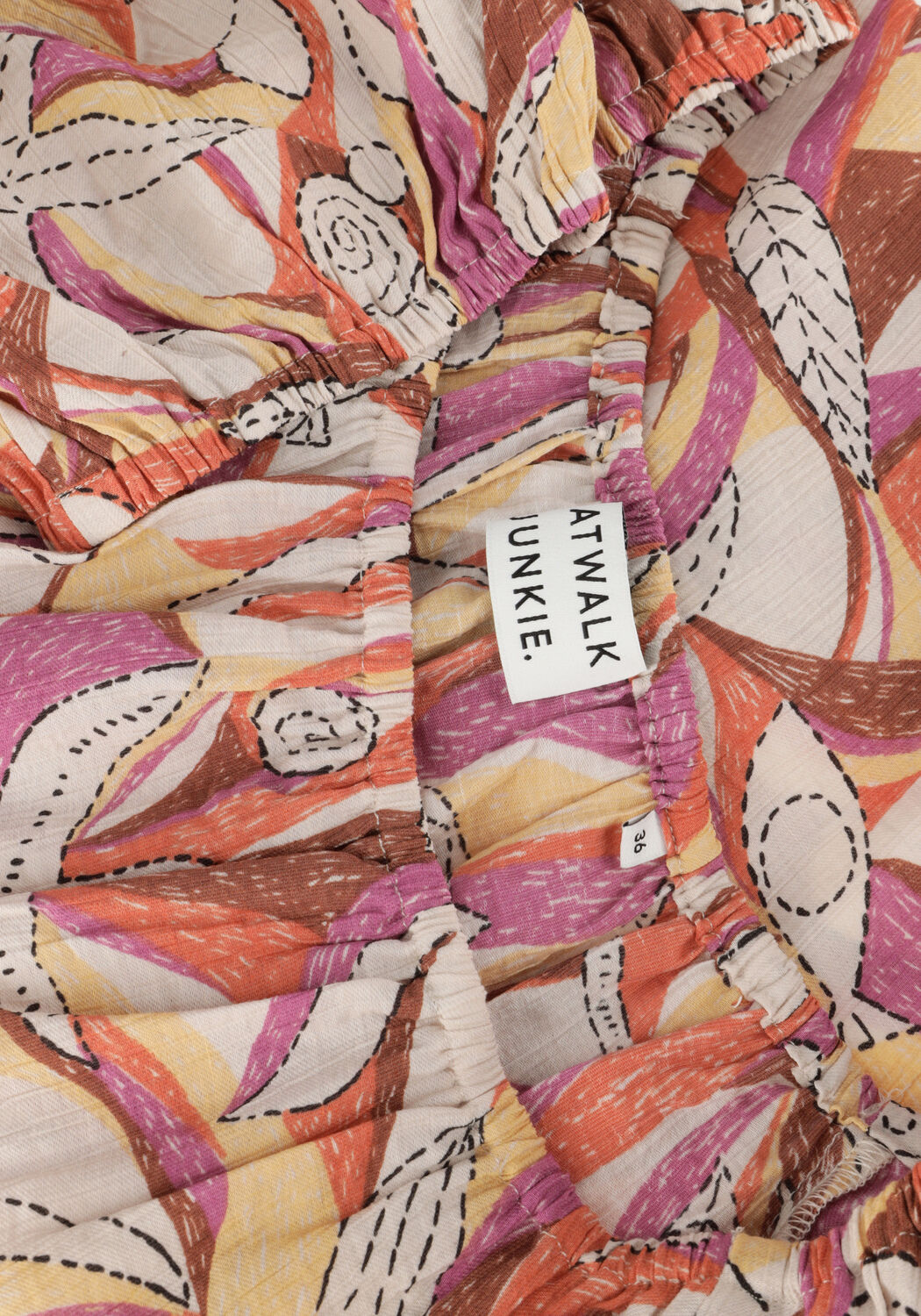 Rote CATWALK JUNKIE Top OFF SHOULDER PUFF SLEEVE TOP - large