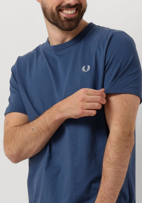 Blaue FRED PERRY T-shirt RINGER T-SHIRT - large