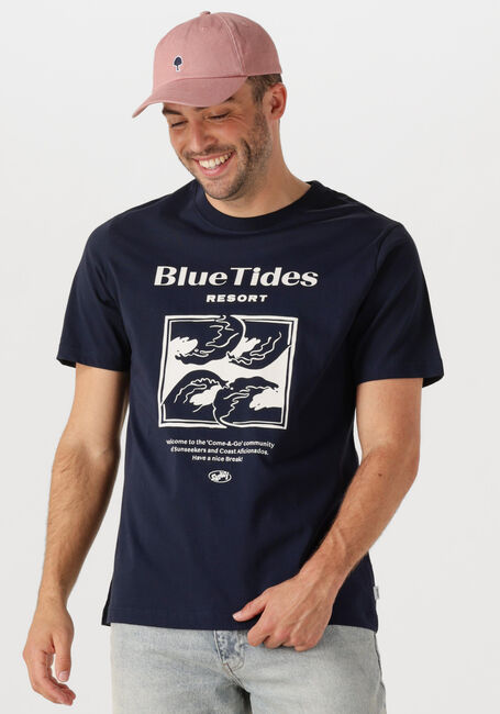 Dunkelblau SHIWI T-shirt MEN LIAM REGULAR T-SHIRT BLUE TIDES - large