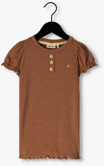 Braune LIKE FLO T-shirt SOLID RIB SS TEE - large