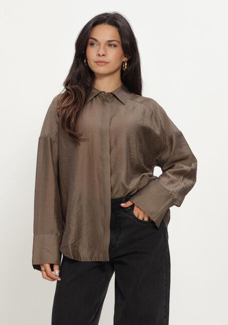 Taupe ROUGE EDIT Blusen ROUALININA MAE L/S OVERSIZED SHIRT - large