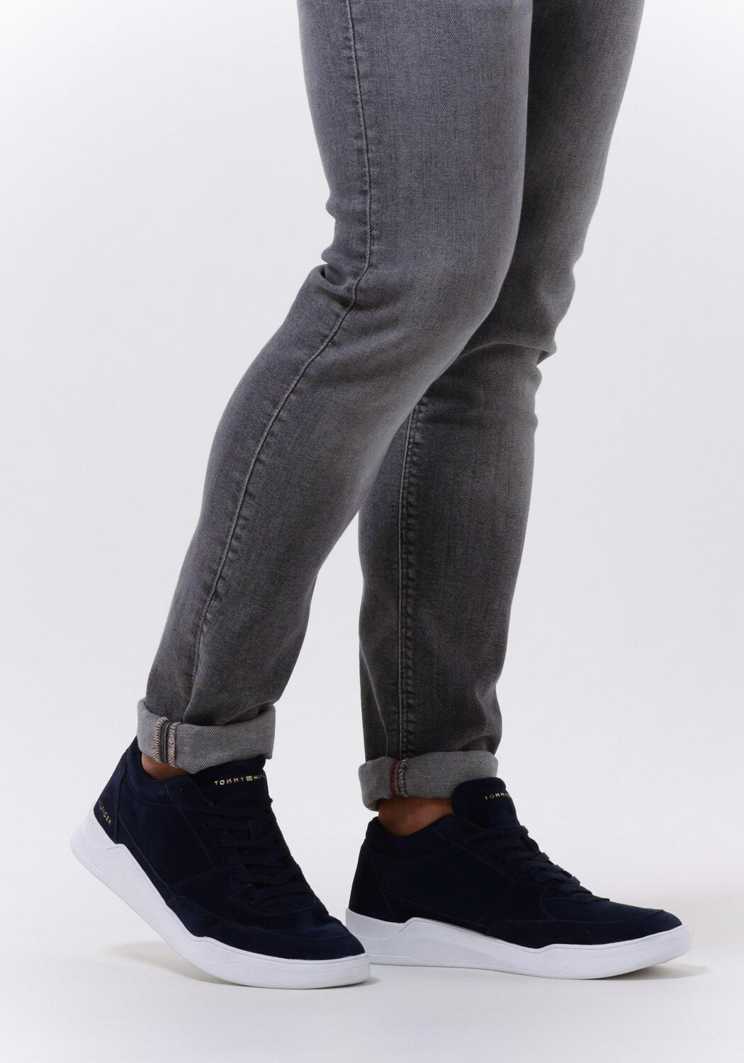 Blaue TOMMY HILFIGER Sneaker Low ELEVATED MID CUP SUEDE - large