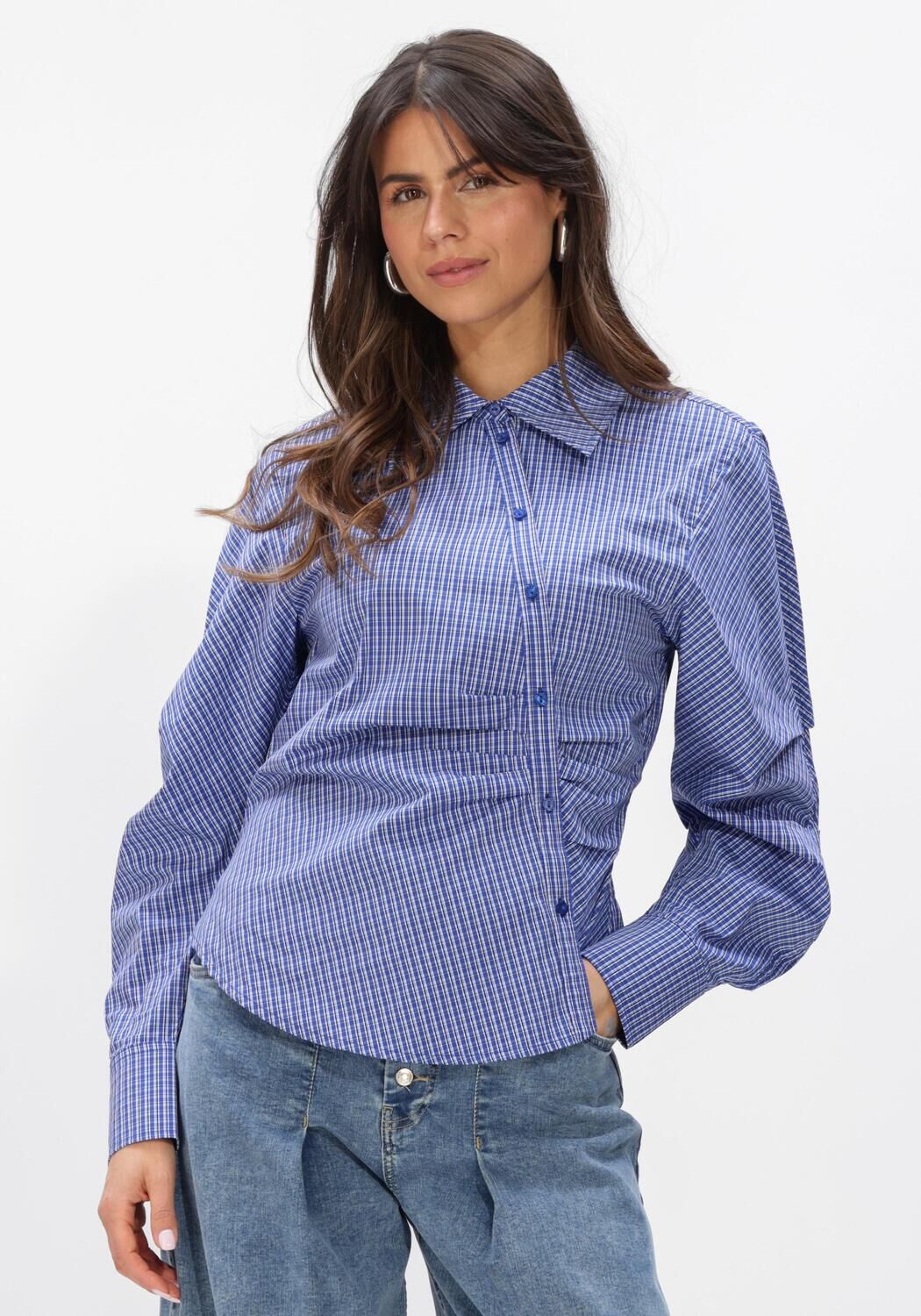 Blaue CO'COUTURE Top ANIZA ASYM SHIRT - large
