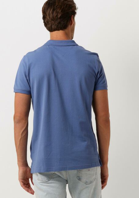 Blaue TOMMY JEANS Polo-Shirt TJM SLIM PLACKET POLO - large