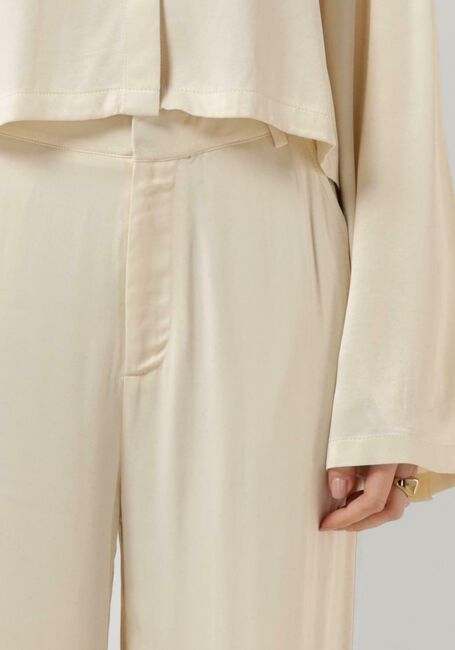 Ecru ALIX THE LABEL Weite Hose LADIES WOVEN SATIN PANTS - large