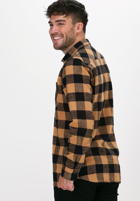 Camelfarbene EDWIN Casual-Oberhemd LABOUR SHIRT LS - large