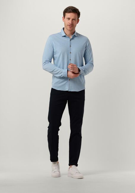 Hellblau CAST IRON Casual-Oberhemd LONG SLEEVE SHIRT CF JERSEY PIQUE TEC - large