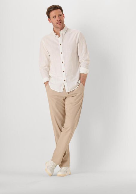 Weiße ANERKJENDT Casual-Oberhemd AKLEIF L/S COT/LINEN SHIRT - large