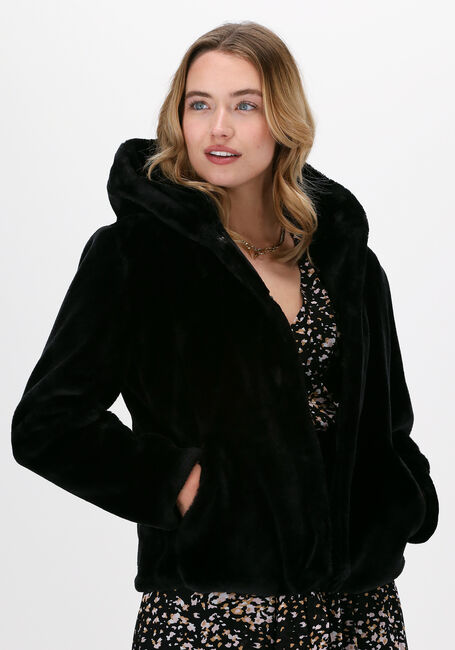 Schwarze GIACOMO THE JACKET Fake-Fur-Jack 13 LT FUR - large