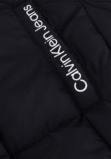 Schwarze CALVIN KLEIN Wattierte Jack LONG QUILTED PUFFER COAT - large