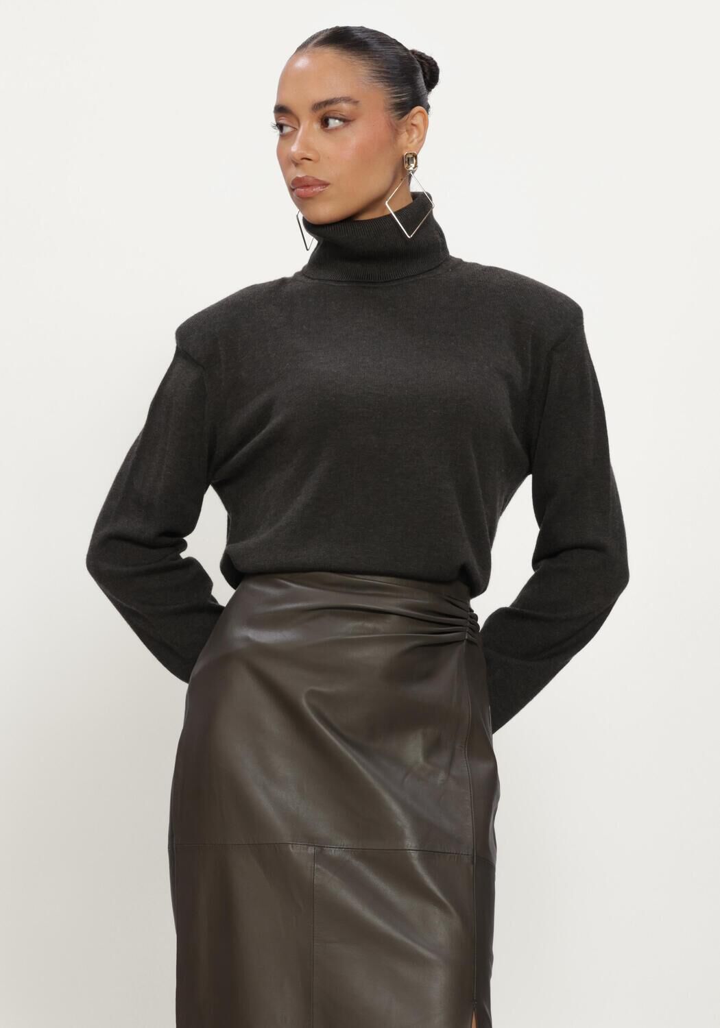 Anthrazit IBANA Rollkragenpullover KEYLIN