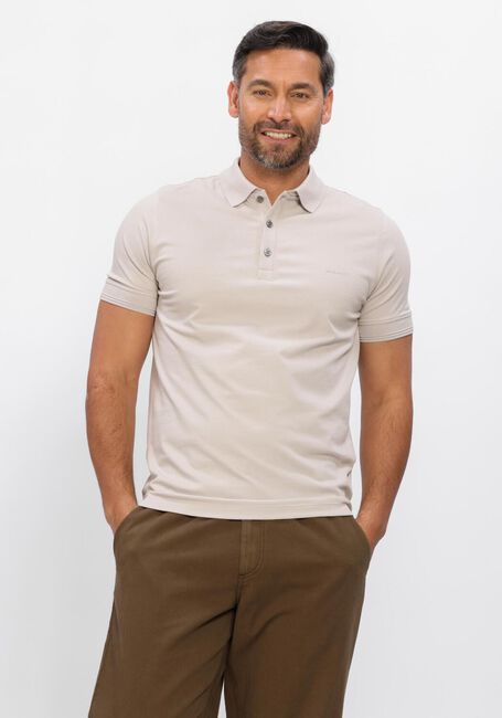 Beige GENTI Polo-Shirt POLO 3 BUTTON SS 1219 - large