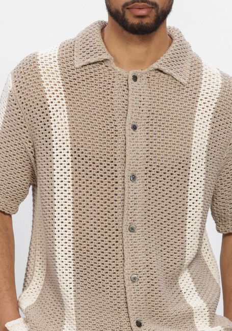 Beige PROFUOMO Polo-Shirt POLO SS BUTTON TH - large