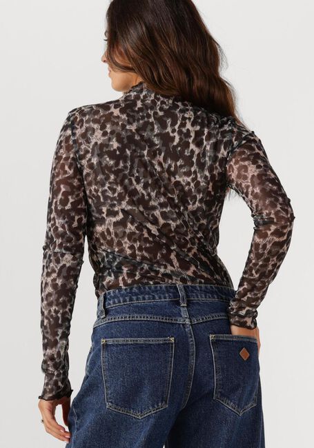 Mehrfarbige/Bunte OBJECT Top OBJNELA LS O-NECK MESH TOP REP - large