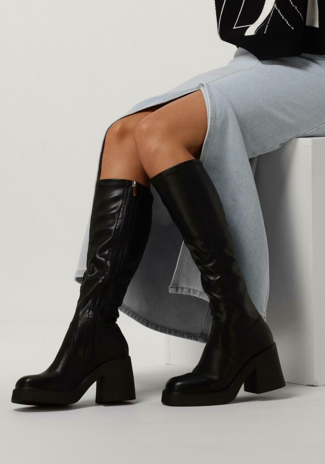 Schwarze OMODA Hohe Stiefel C0531-3 - large