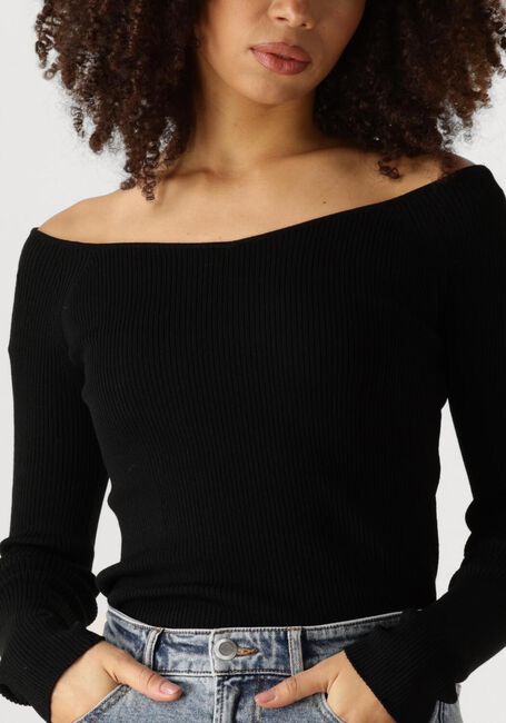 Schwarze CATWALK JUNKIE Tops & T-shirts RIB V-NECK KNIT - large