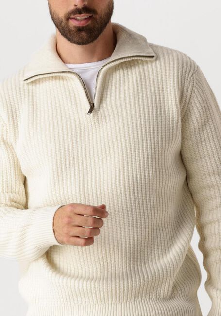 Ecru SELECTED HOMME Pullover SLHLAND LS KNIT HALF ZIP - large