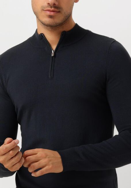 Dunkelblau PURE PATH Pullover ESSENTIAL KNITWEAR HALFZIP SWEATER - large